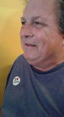 Bob with I voted sticker