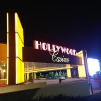 The outside doorway of a Hollywood casino