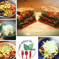Lots of shots of food and store logo