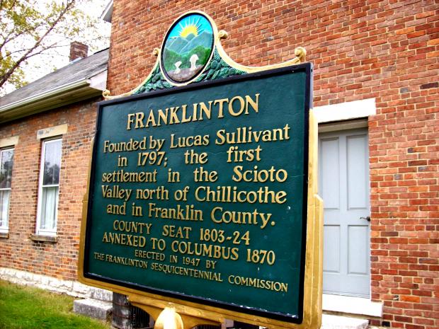 Plaque wth history of Franklinton