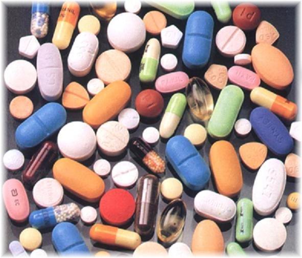 Lots of colorful pills