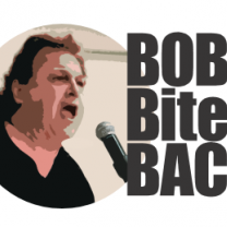 Bob's face and logo