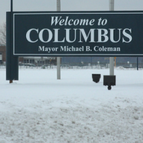 Welcome to Columbus sign