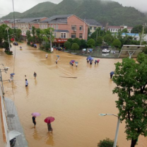 Flooded street