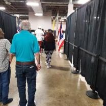 Inside polling place